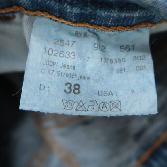 Vintage Joop! Jeans Style C47 Stretch Blue Denim High Waist Y2K Women's Size 8 - Picture 14 of 14